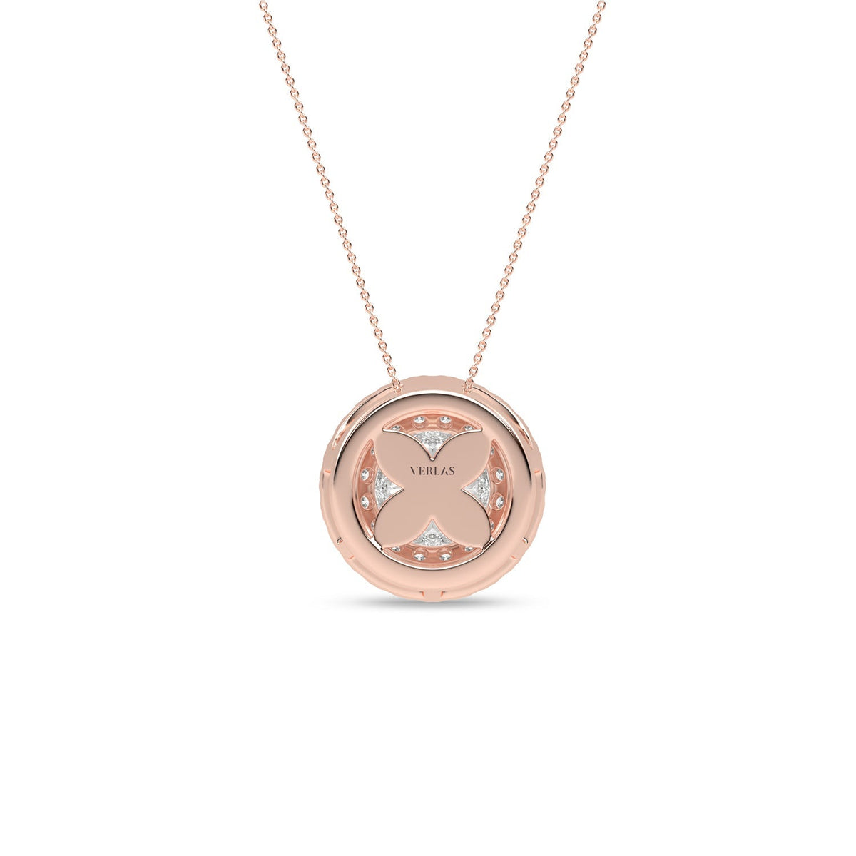 Quaint Double Halo Round Pendant