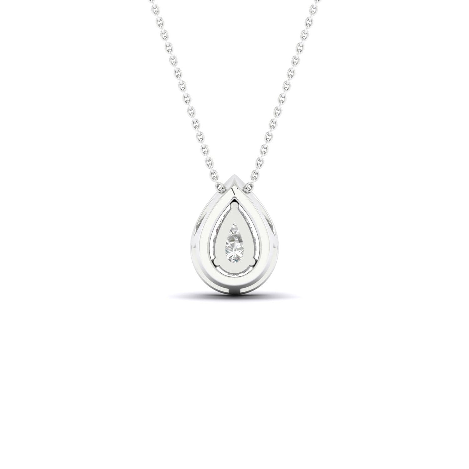 Petite Dewdrop Halo Necklace