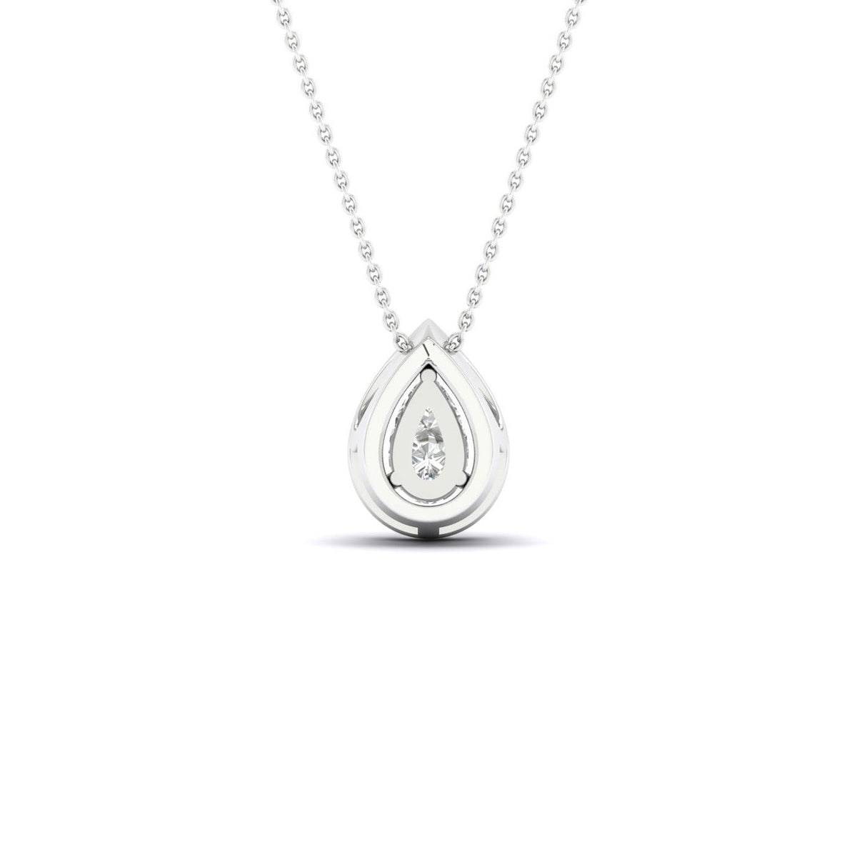 Petite Dewdrop Halo Necklace