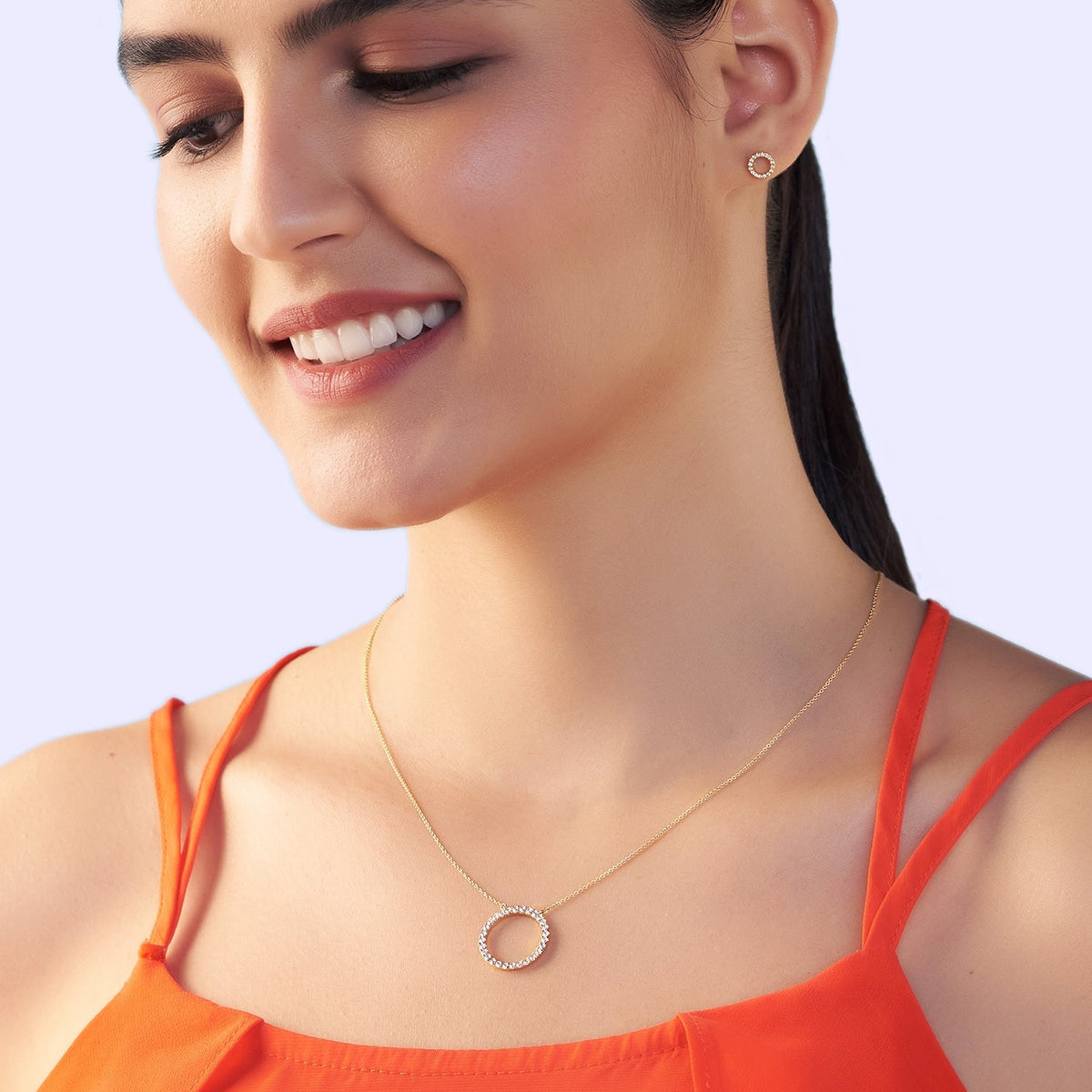 Circular Silhouette Necklace