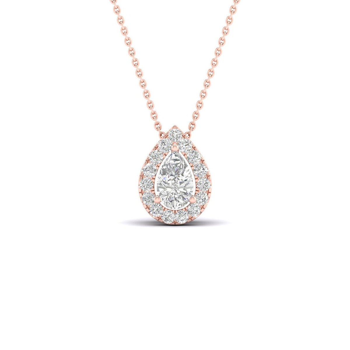 Petite Dewdrop Halo Necklace