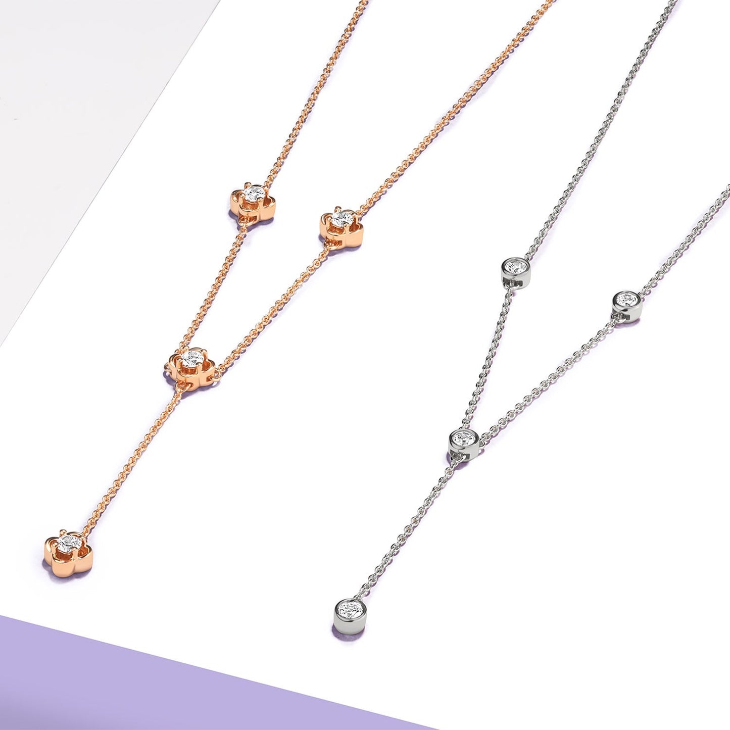 Encompassing Round Stationed Y Necklace