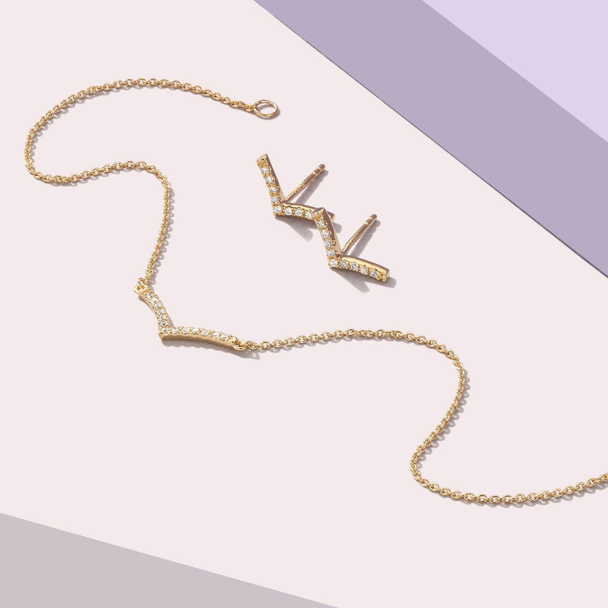 Ascending Chevron Necklace