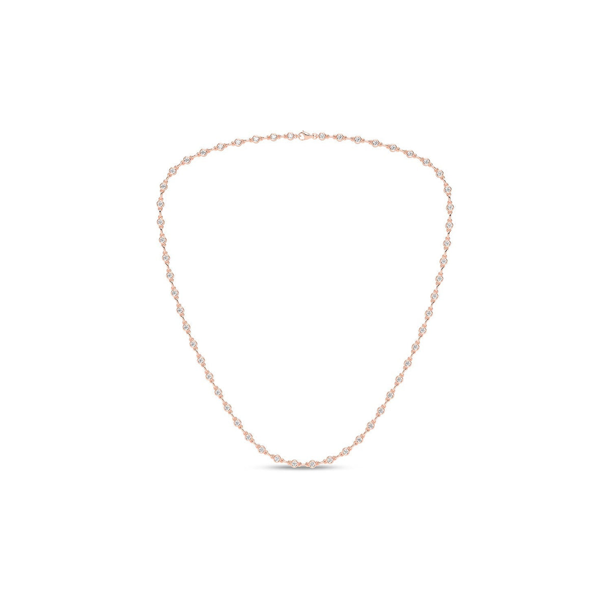 Bezel Set Diamond Tennis Necklace