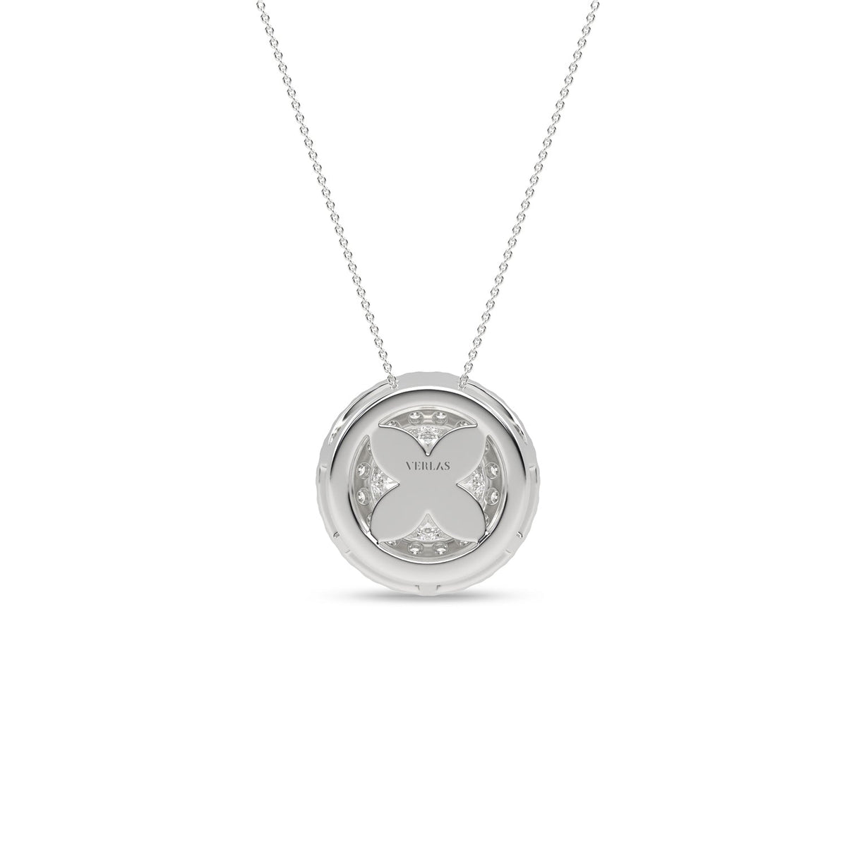 Quaint Double Halo Round Pendant