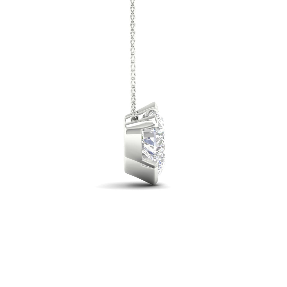 Heart Pear Diamond Two-Stone Necklace