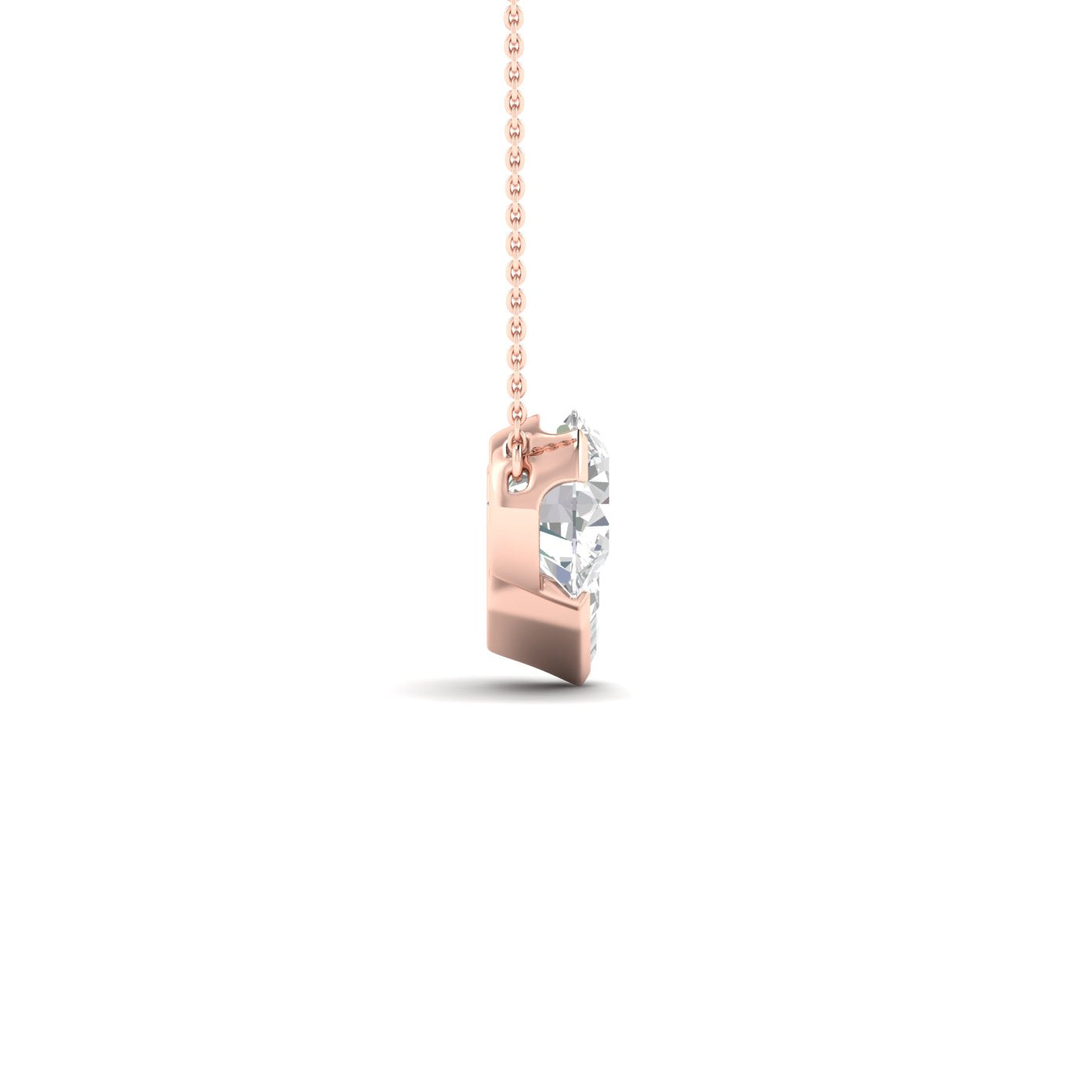 Round Emerald Diamond Two-Stone Necklace