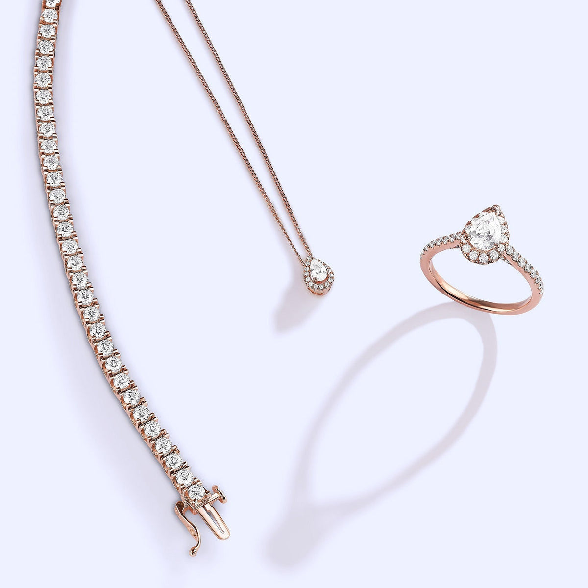 Petite Dewdrop Halo Necklace