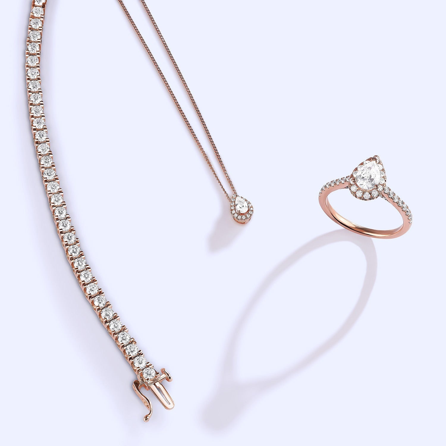 Petite Dewdrop Halo Necklace