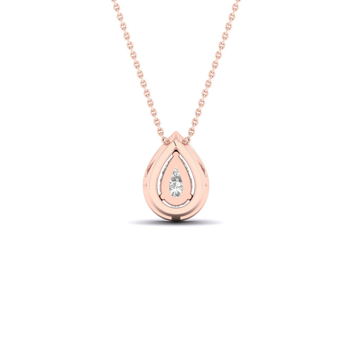 Petite Dewdrop Halo Necklace