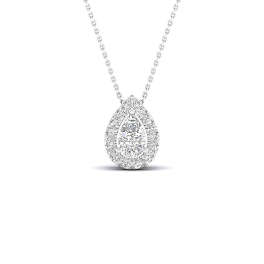 Petite Dewdrop Halo Necklace