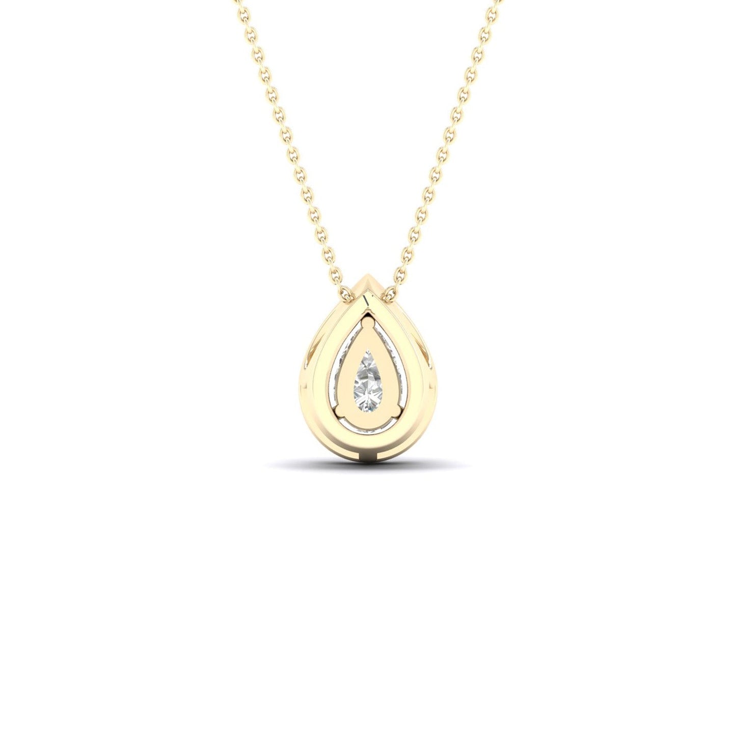 Petite Dewdrop Halo Necklace