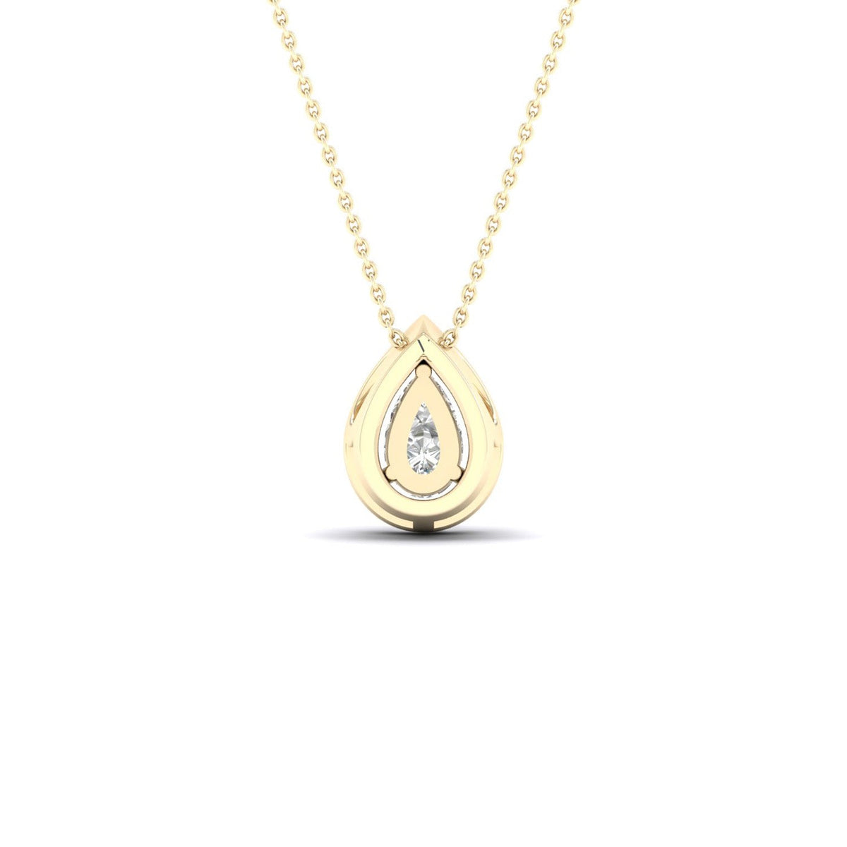 Petite Dewdrop Halo Necklace