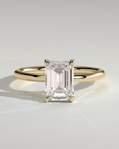 Alina - Emerald Claw Solitaire Engagement Ring - Yellow Gold - yellow gold - Lara Jewels