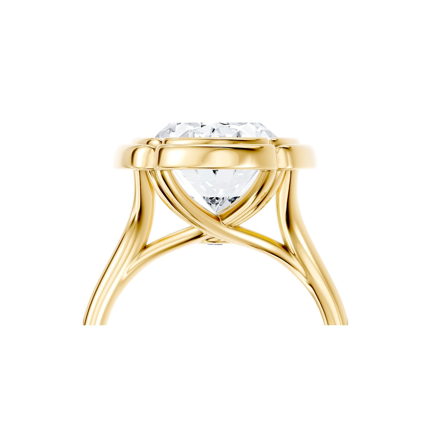 Lara Jewels High Jewellry High Jewelry | Dorée Solitaire Lab Diamond Engagement Ring - Oval - 18k Yellow Gold - Lifestyle View