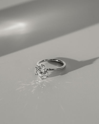 Louise - Round Claw Solitaire Engagement Ring - Rose Two-Tone