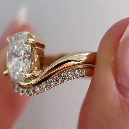 Oval Lab Grown Diamond Engagement Ring