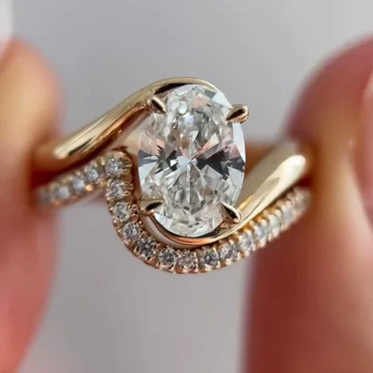 Oval Lab Grown Diamond Engagement Ring