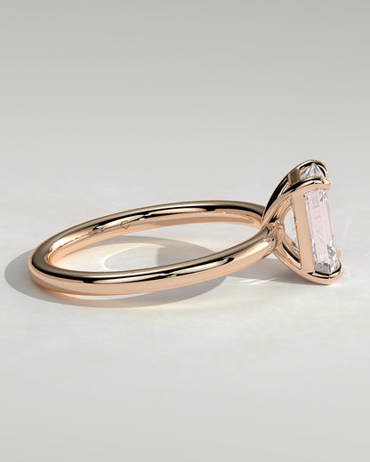 Alina - Emerald Claw Solitaire Engagement Ring - Rose Gold - rose gold - Lara Jewels