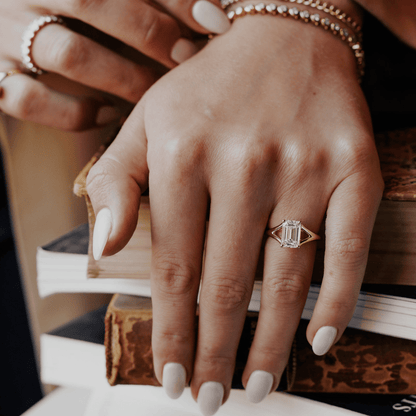 The Sandra Emerald Cut Ring