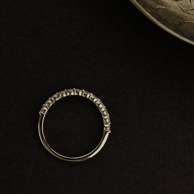 Brushed finish wedding band