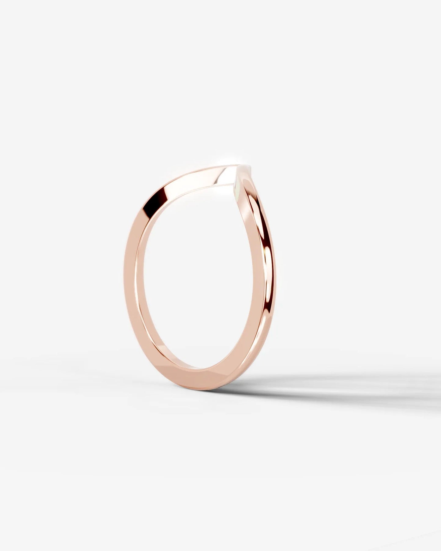Chaya Wedding Band Lab Grown Diamond Wedding Ring - Rose Gold