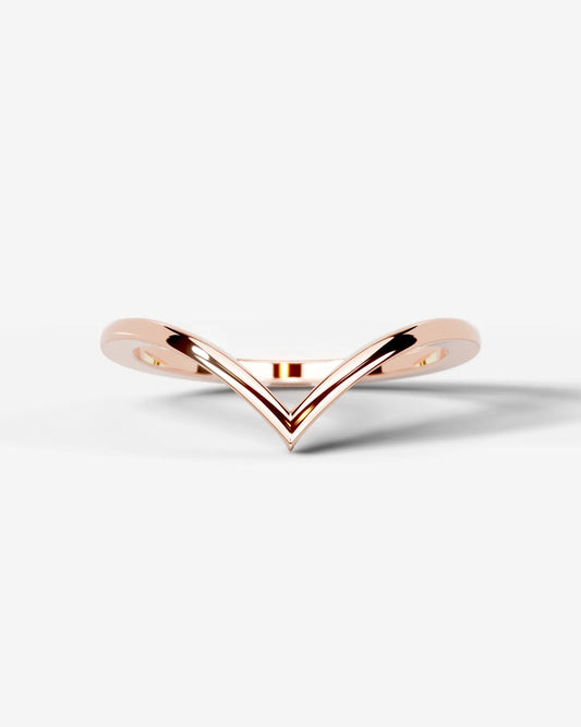 Chaya Wedding Band Lab Grown Diamond Wedding Ring - Rose Gold