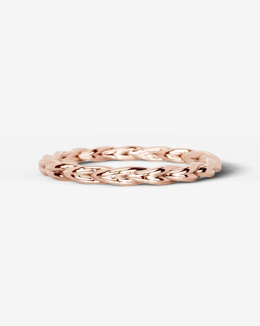 Milani Wedding Band Lab Grown W Diamond Wedding Ring - Rose Gold