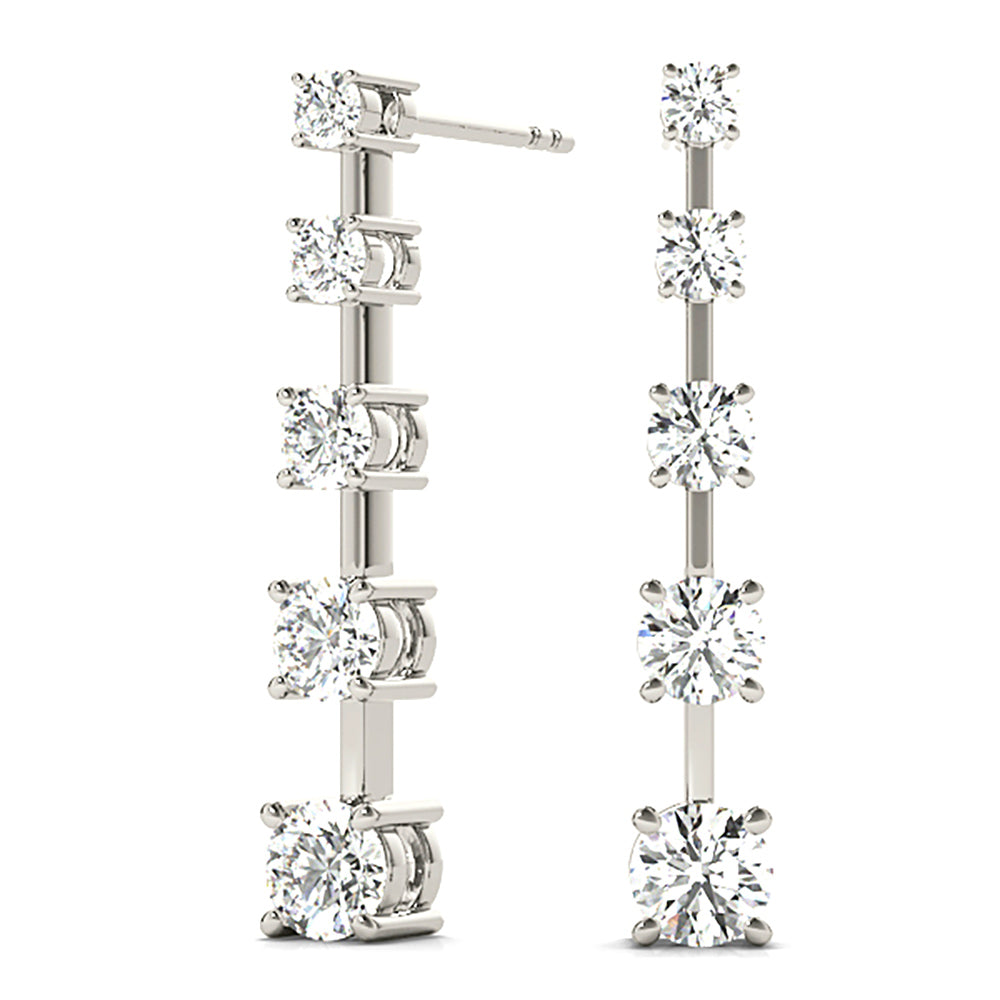 2.00 ctw Diamond Drop Earrings Journey Style