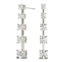 2.00 ctw Diamond Drop Earrings Journey Style