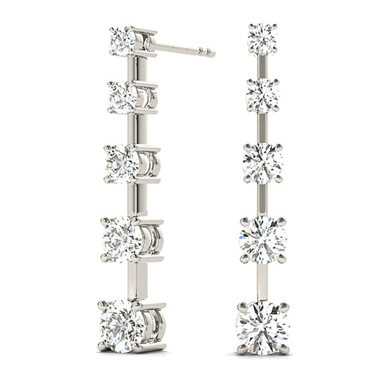2.00 ctw Diamond Drop Earrings Journey Style