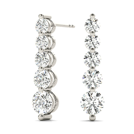 2.00 ctw Diamond Drop Earrings Journey Style