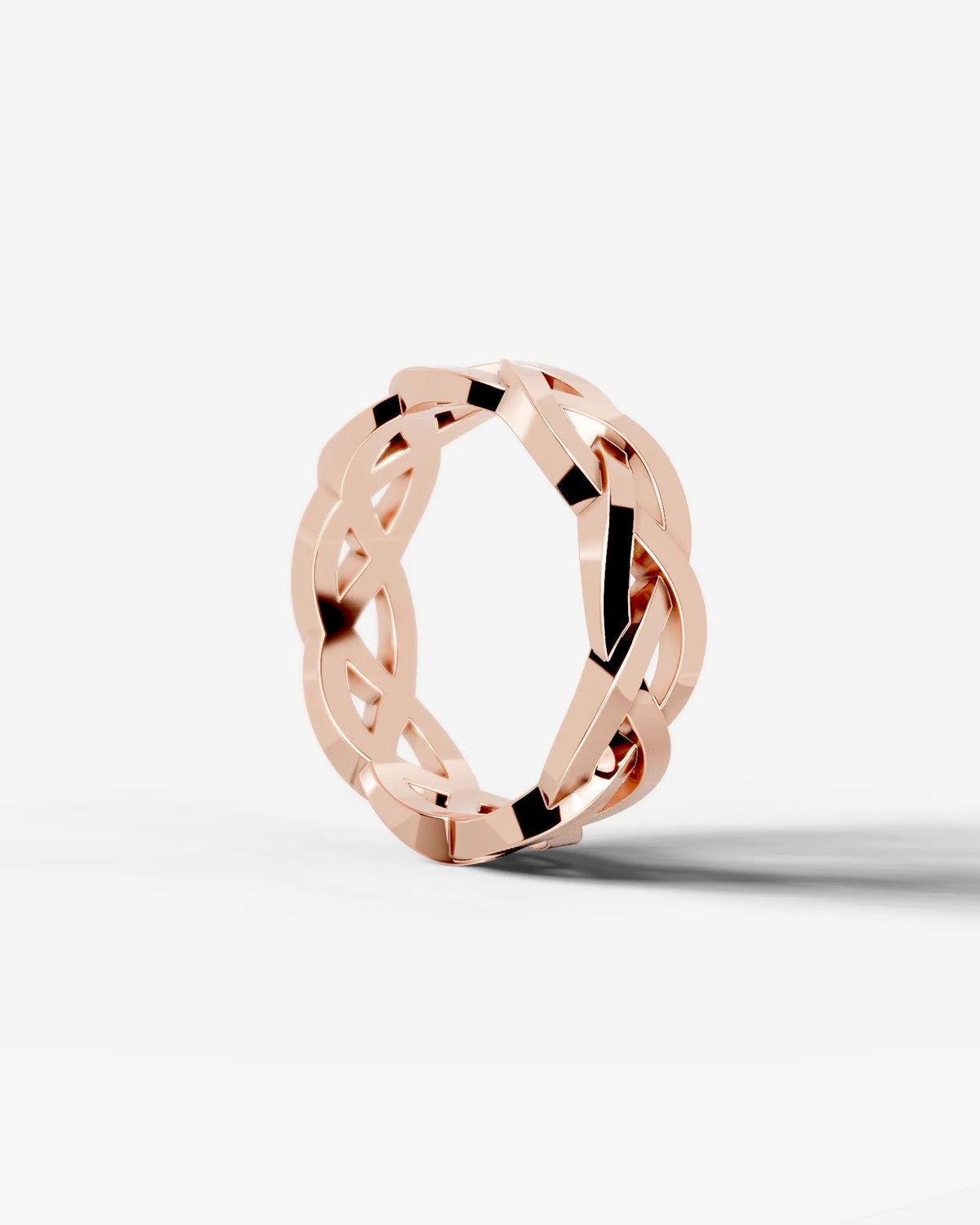 Gerard Natural Diamond Wedding Band Lab Grown Diamond Wedding Ring - Rose Gold