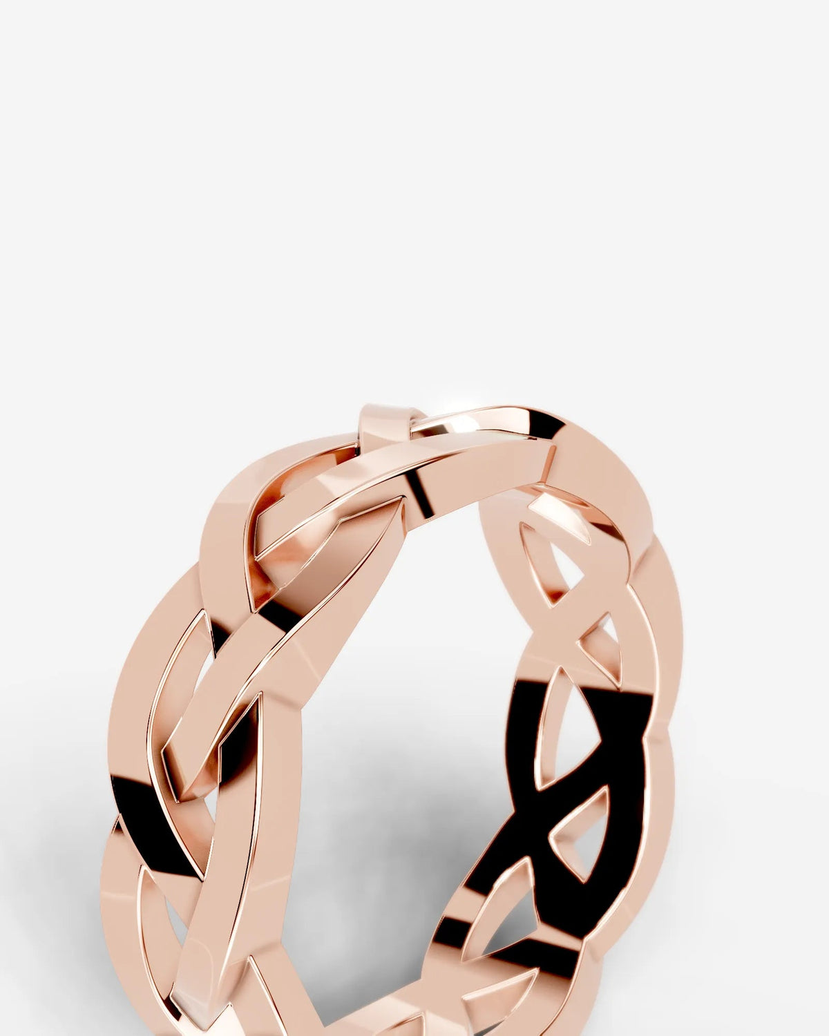 Gerard Natural Diamond Wedding Band Lab Grown Diamond Wedding Ring - Rose Gold