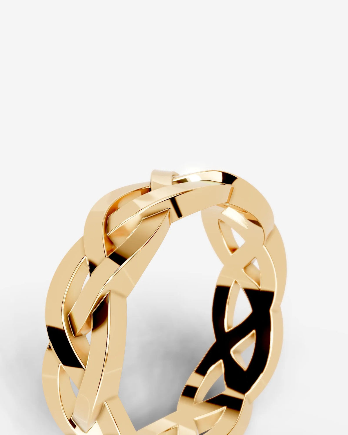 Gerard Natural Diamond Wedding Band Lab Grown Diamond Wedding Ring - Yellow Gold