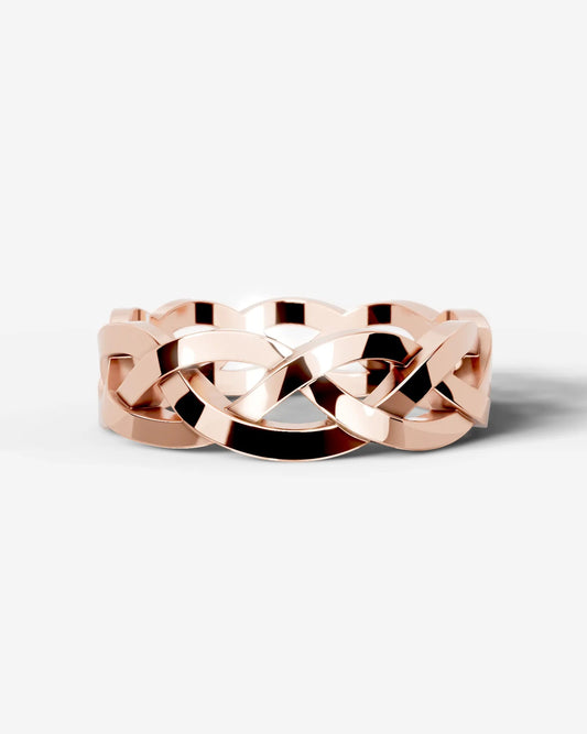Gerard Natural Diamond Wedding Band Lab Grown Diamond Wedding Ring - Rose Gold