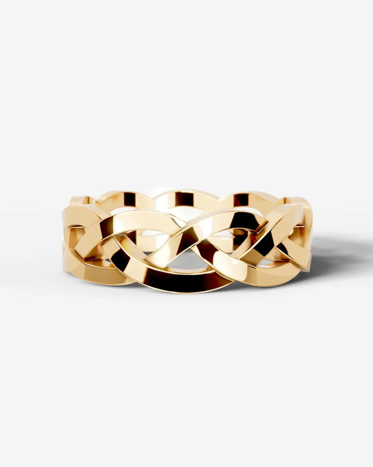 Gerard Natural Diamond Wedding Band Lab Grown Diamond Wedding Ring - Yellow Gold