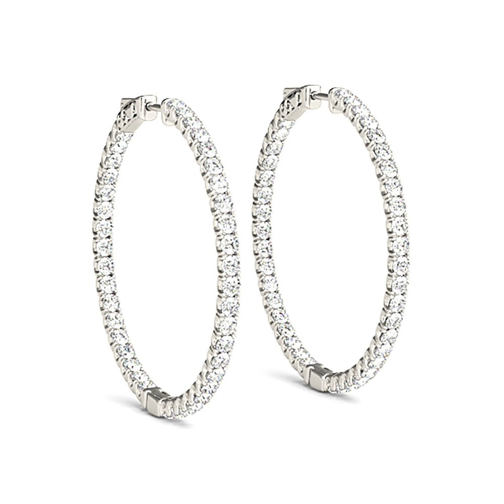 Inside-Out 2.00 ctw Diamond Hoop Earrings