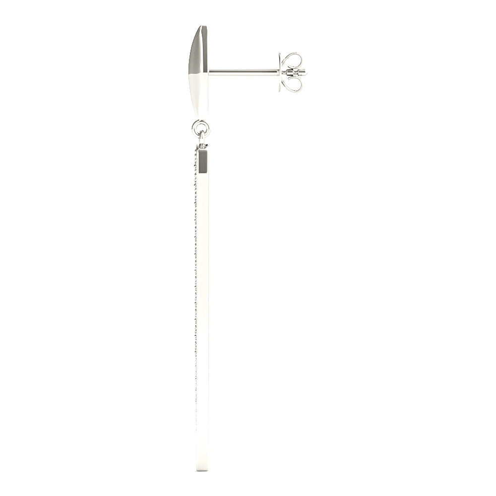 1.25 ctw Diamond Linear Drop Earrings - 18K Yellow Gold