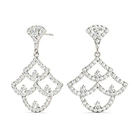 1.00 ctw Diamond Drop Earrings Modern Cocktail Style