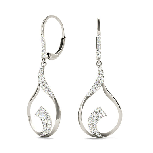 0.45 ctw Diamond Drop Earrings Modern Cocktail Style