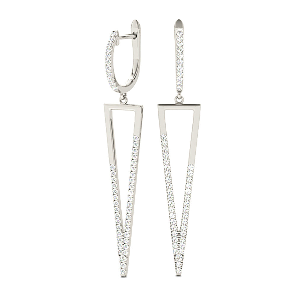 0.62 ctw Diamond Drop Modern Earrings