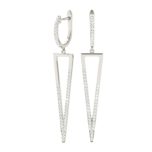 0.62 ctw Diamond Drop Modern Earrings
