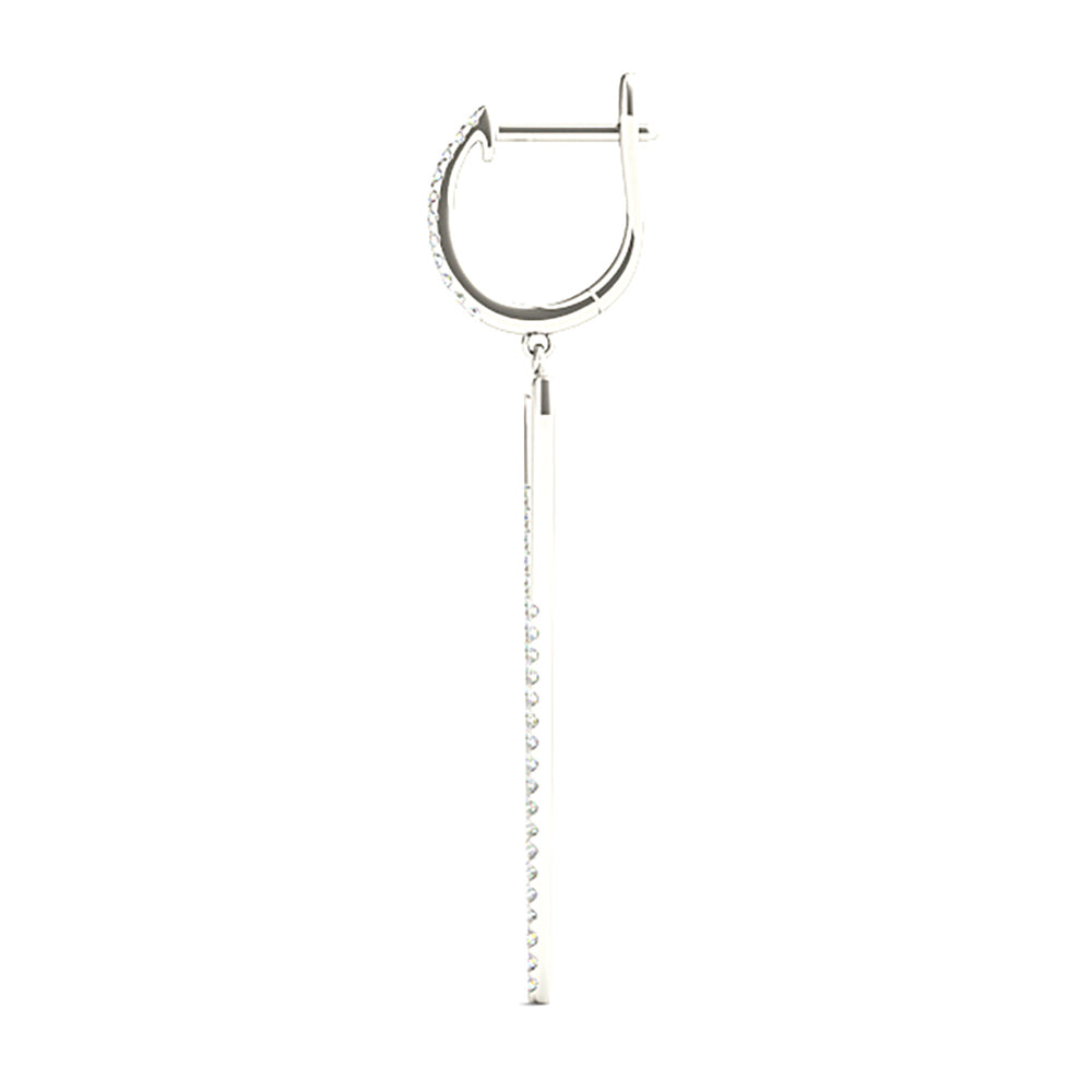 0.62 ctw Diamond Drop Modern Earrings - 18K Yellow Gold