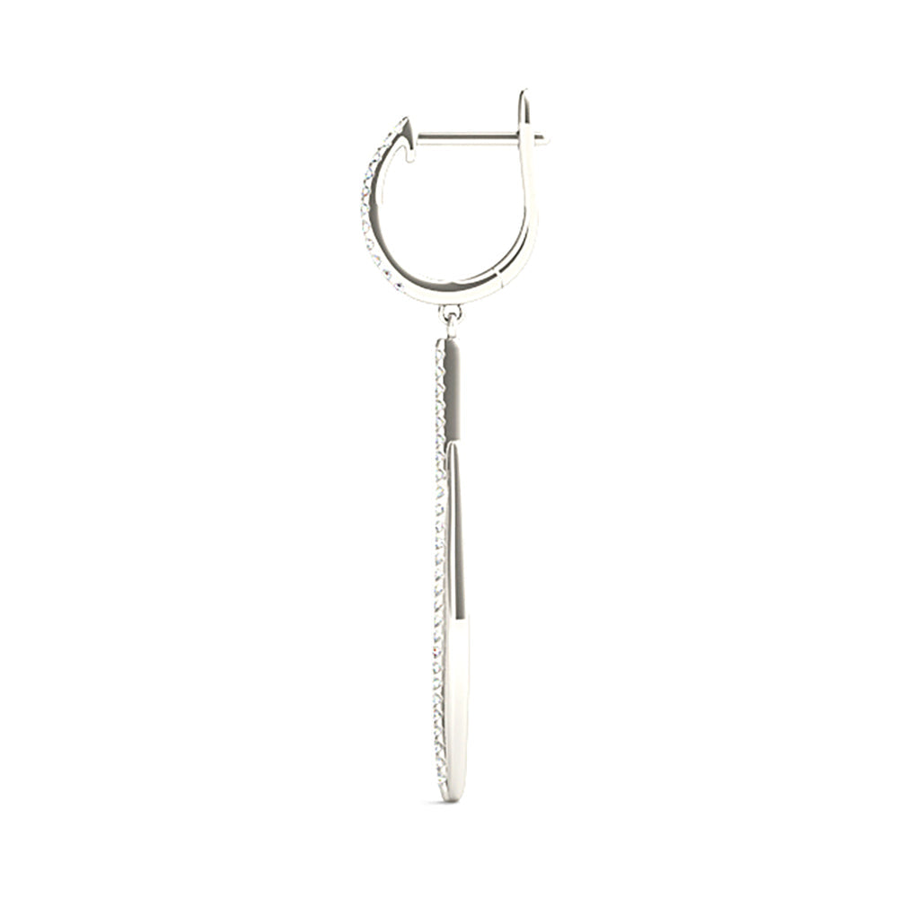 0.40 ctw Diamond Tear Drop Earrings Cocktail Style - 18K Yellow Gold