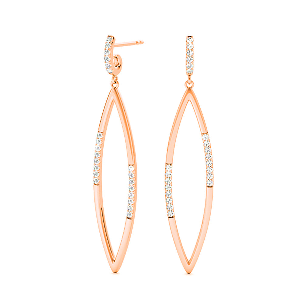 0.20 ctw Diamond Linear Drop Earrings - Platinum 950