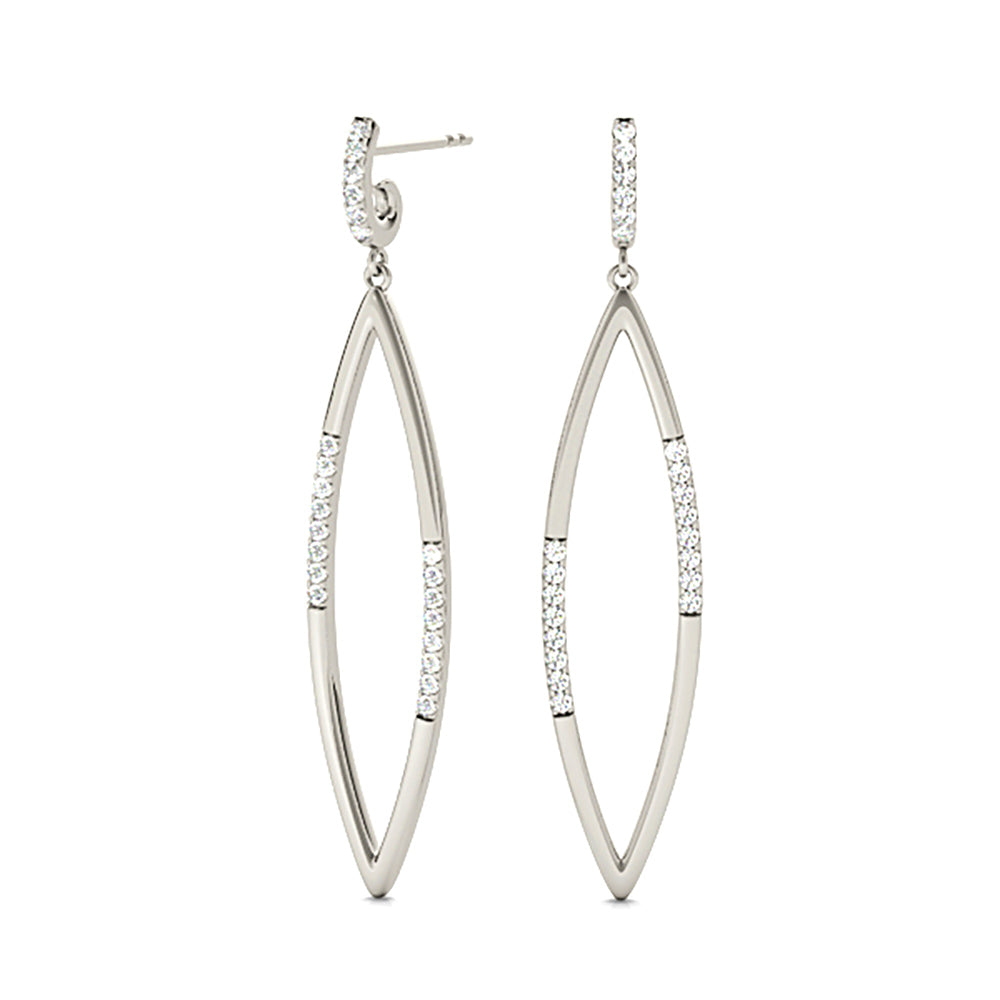 0.20 ctw Diamond Linear Drop Earrings