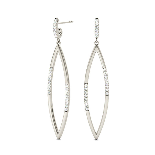 0.20 ctw Diamond Linear Drop Earrings