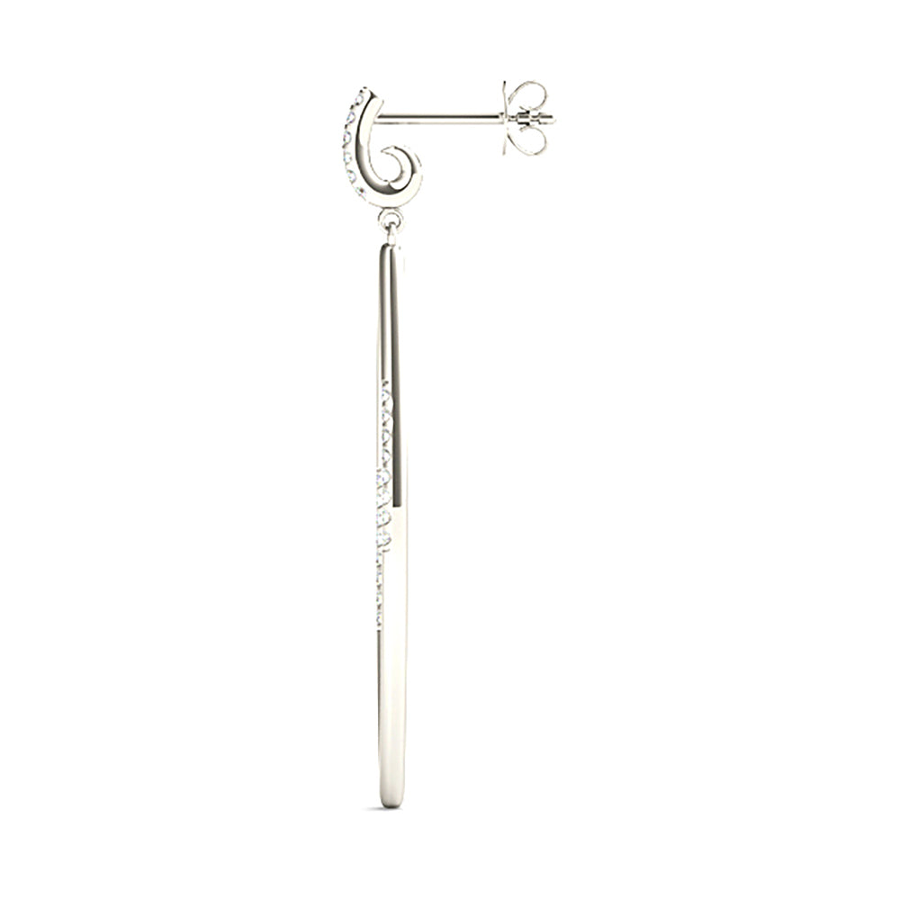 0.20 ctw Diamond Linear Drop Earrings - 18K Yellow Gold