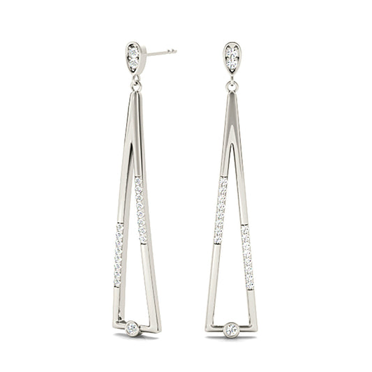 0.25 ctw Diamond Modern Drop Earrings
